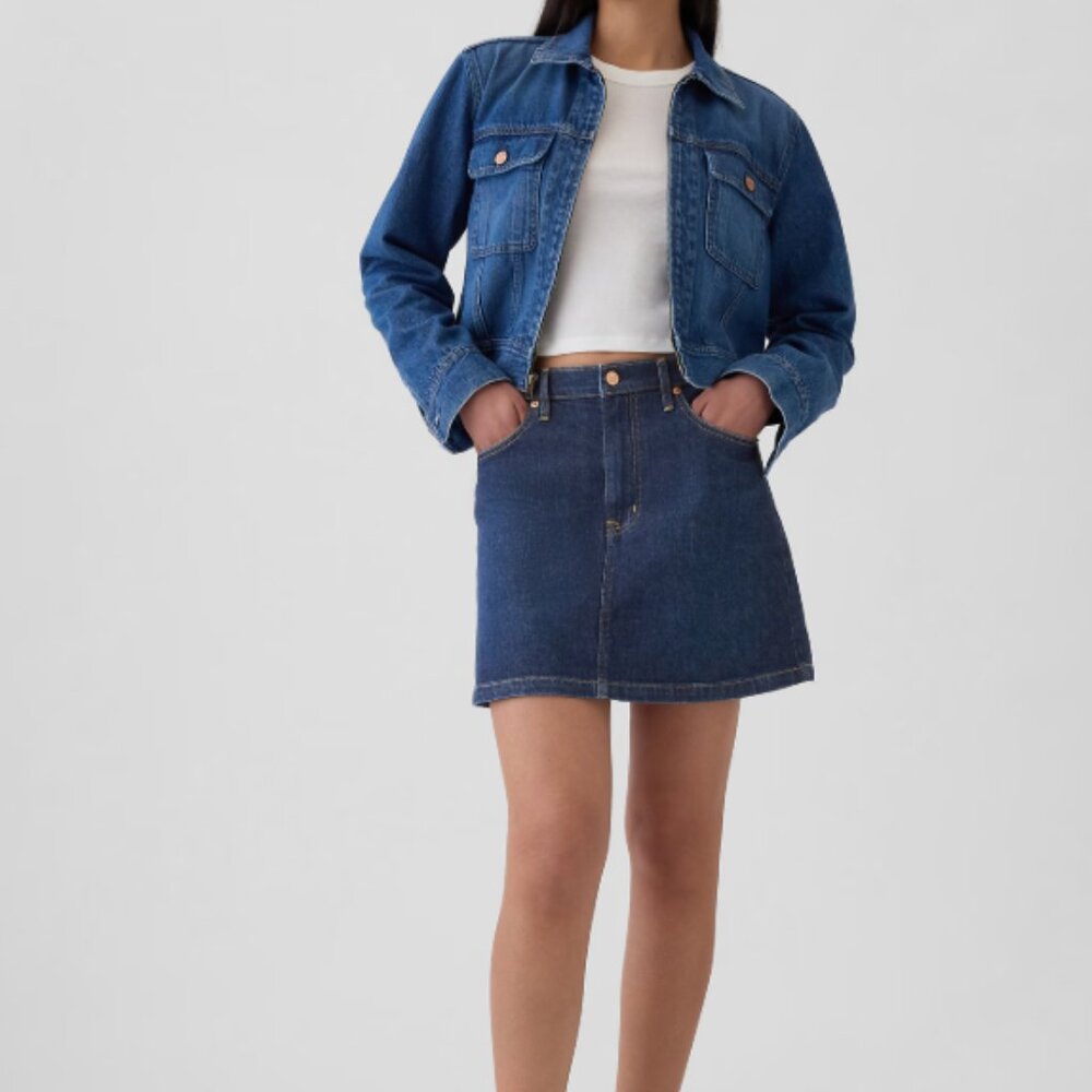 GAP Dark Denim Mini Skirt - 32 (L/XL)